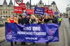 Human Rights Walk through the streets of Copenhagen to promote peace and human rights for all