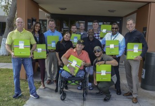 Andersen Windows & Doors Delivery Team with Veterans at the Phoenix VA