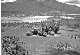 Construction of Cinder Lake Crater Field #2 east of Flagstaff