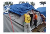 PRO.CIVI.CO.S erecting tents after the L'Aquila earthquake of 2009. 