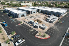 Northwest corner of construction site