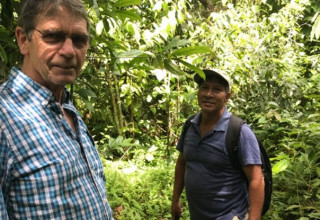 Michael Maki and Juan Ruiz, co-founders of the Richard Evans Schultes Center, in the field