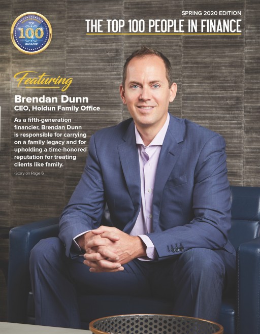 New York: The Top 100 Magazine Announced Today That Brendan Dunn is Featured on the Cover of the Top 100 People in Finance Magazine