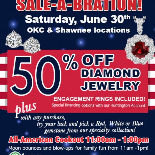 Huntington Fine Jewelers Celebrates 4th of July With 50 Percent Off Diamond Jewelry Sale and Family Fun