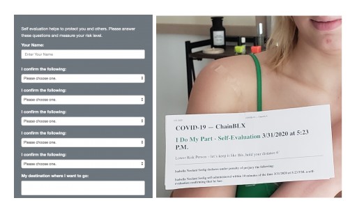 CHAINBLX: COVID-19 Wellness Test-Simple, Uncomplicated Solutions for Now and Future