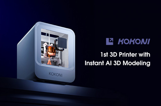 KOKONI Announces Launch of World's 1st 3D Printer With Instant AI 3D Modeling