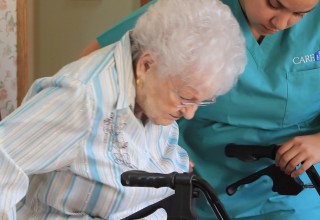 Care To Stay Home caregiver assisting a client