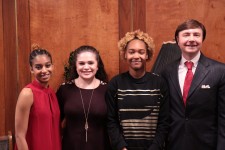 Stanley Davis with the Scholarship Recipients