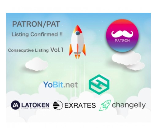 PATRON, Announces New Exchange Listings, a Buyback Program, and Coin Burn