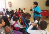 Drug education lecture at a recreation center in a neighboring town