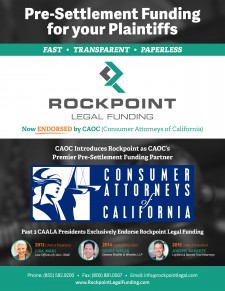 Rockpoint Legal Funding Endorsement from CAOC