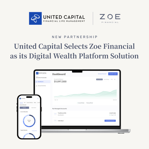 United Capital Selects Zoe Financial as its Digital Wealth Platform Solution