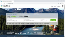 Freightera allows users to find available trucks and shipping quotes from hundreds of carriers