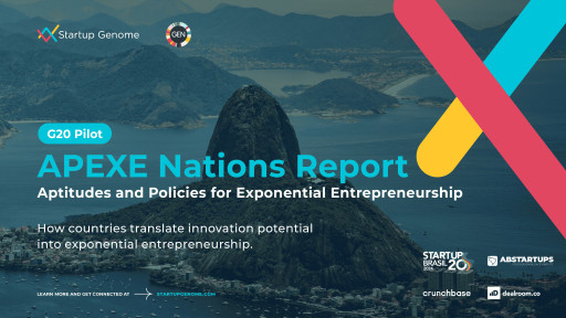 Startup Genome and Global Entrepreneurship Network Launch Inaugural APEXE Nations Report Ranking Countries’ Innovation Potential for Exponential Entrepreneurship