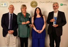 Tenth Annual Human Rights Hero Awards Gala (from left) Veronica Sacchi Association co-founders Ettore Sacchi and Claudia Capurro, Foundation for Human Rights and Tolerance NGO President Fiorella Cerchiara, and Italo Cassa. 