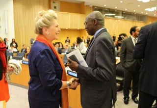 Panelists Shaking Hands After the Event