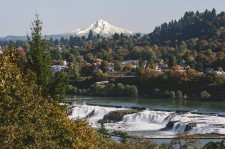 Willamette Falls and Mt. Hood in Mt. Hood Territory