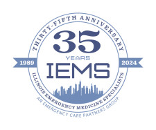 Illinois Emergency Medicine Specialists 35th Anniversary Logo