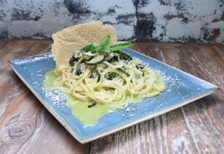 Spaghetti alla Nerano, a signature Dish at Tartina