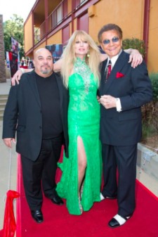 Presenter Thomas J. Churchill with awardees Laurene Landon and Mel Novak