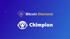 Bitcoin Diamond and Chimpion Logos