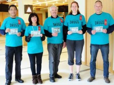 Volunteers from the Seattle chapter of the Foundation for a Drug-Free World at the Church of Scientology Seattle