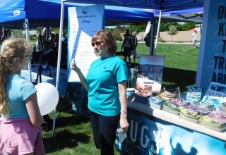 Drug-Free World booth at the Summerfest