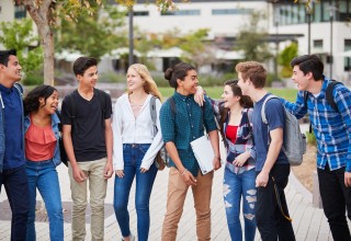 Students on a School Campus