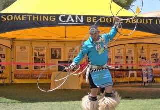 Native American dance troup performs at grand opening of Volunteer Ministers Cavalcade