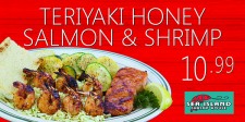 Sea Island's Teriyaki Honey Salmon and Shrimp