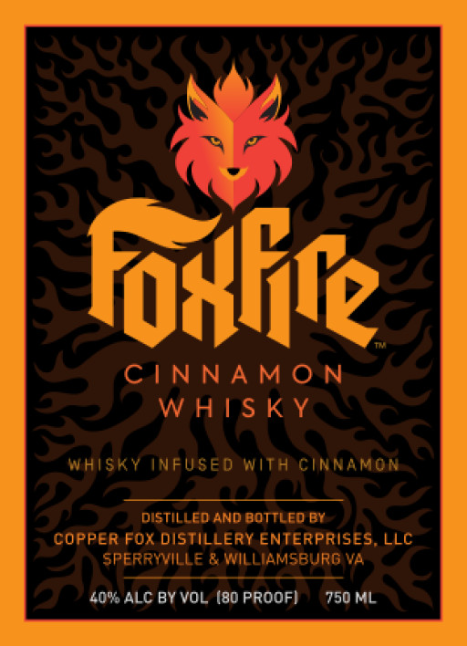 Copper Fox Distillery Enterprises Unveils New Foxfire Cinnamon Whisky