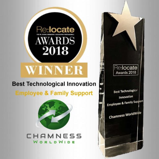 Chamness WorldWide Wins Best Technological Innovation - Employee and Family Support Award at 2018 Relocate Global Awards in London