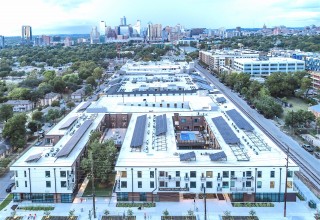 Aerial Photo of FOURTH& with Proximity to Downtown Austin