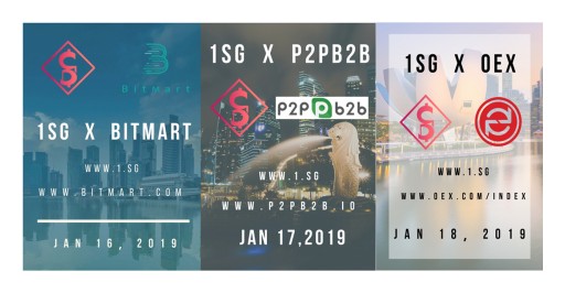 1SG Launches on BitMart, P2PB2B and OEX Exchange