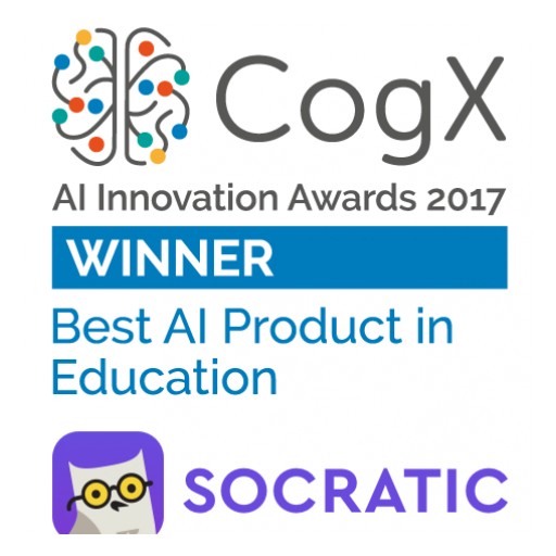 Socratic Wins Ai Innovation Award at Cogx London 2017