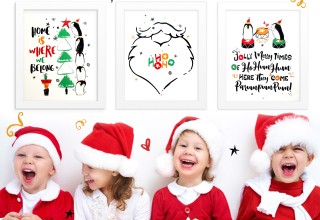 Our Holly Jolly Home Wall Art Prints from the Christmas Joys Collection 