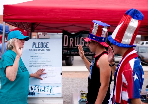 America's Birthday Celebrated With a Drug-Free Pledge