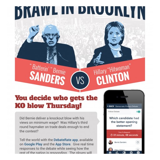 KDG and HCD to Perform Real-Time Polling With Their DebateRate App During the Democratic Debate