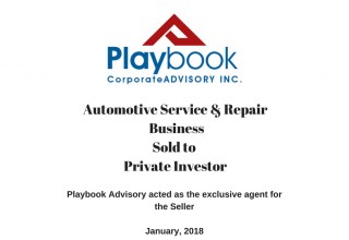 Sale of Automotive Repair business