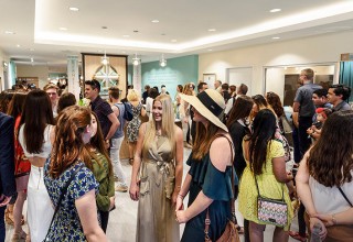 Guests tour the new Church for the first time.