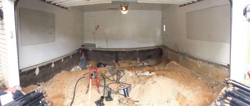 Sinkhole-Damaged Garage Gets New Foundation