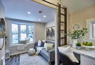 Living Room With Bay Windows