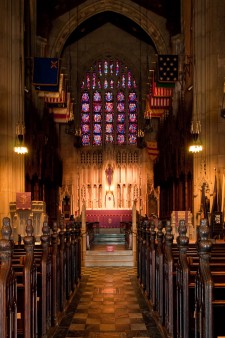 Stained Glass inside Washington Memorial Chapel 