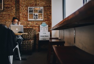 A PrintWIthMe kiosk at a Chicago coffee shop 