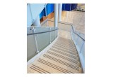 The terrazzo floor in the grand lobby of the new George S. and Dolores DorÉ Eccles Theater in Salt Lake City