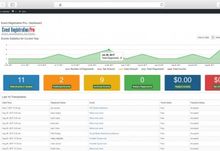 WordPress Event Management Dashboard