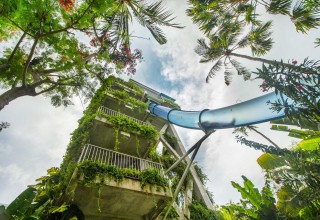 Water slide tower 