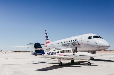 ATP Flight School Piper Seminole with American Eagle ERJ