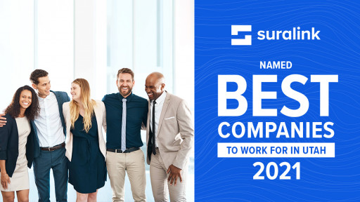 Suralink Named One of Utah's Best Companies to Work For 2021 by Utah Business