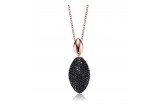 Black and Rose Gold Teardrop Pendant